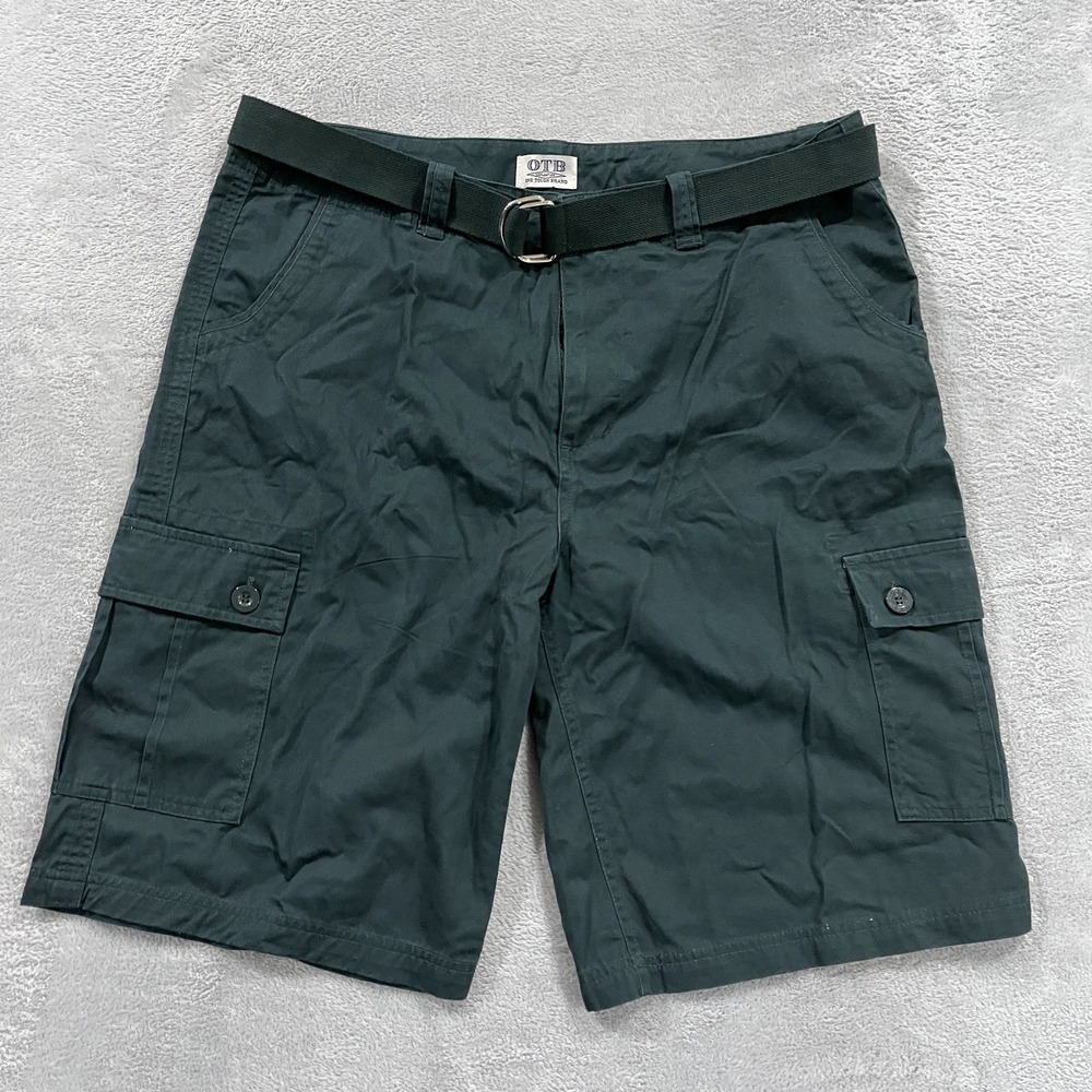 Vintage OTB One Tough Brand‎ Shorts Mens 38 Cargo Belted Outdoors Hiking Trails